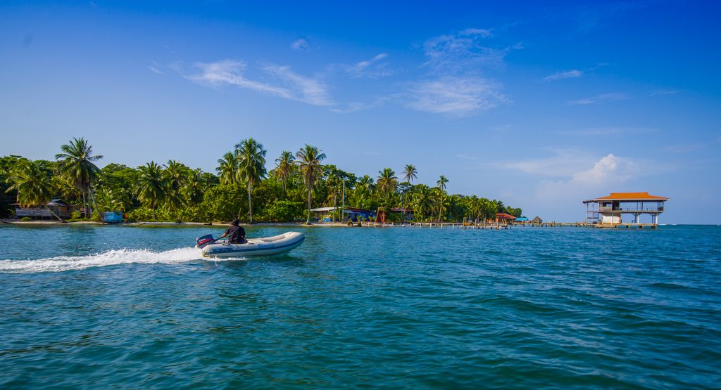 The sea at Colon Island in Panama.