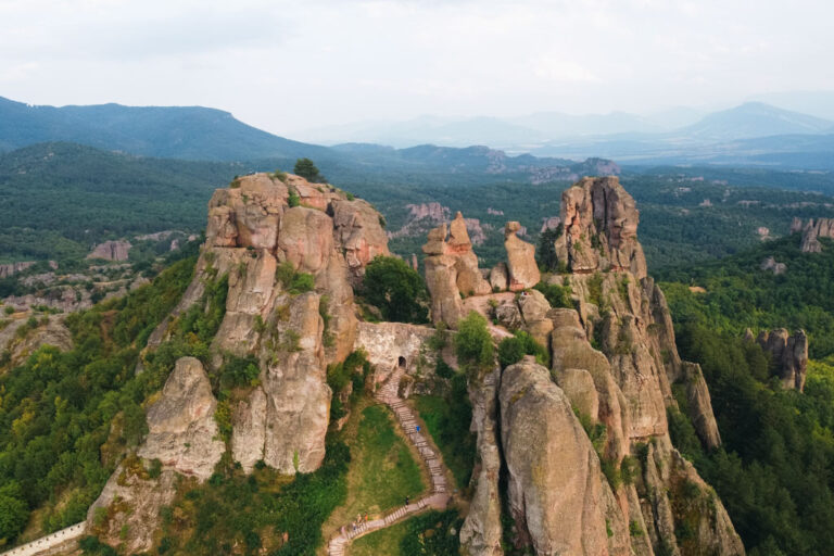 Giant rocks at the ancient fortress in Belogradchik, Bulgaria.
