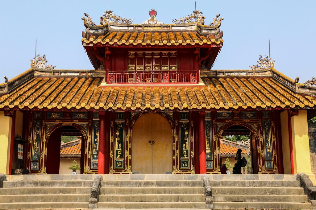 The gate of the Forbidden City in Hue, Vietnam.