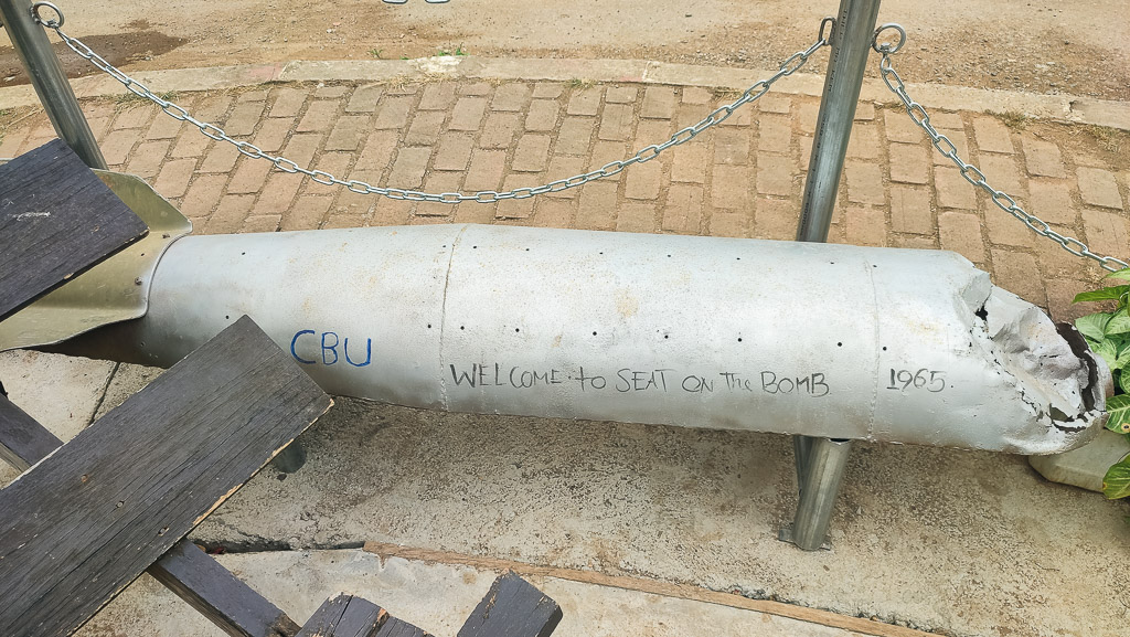 A bomb in Nong Khiaw.
