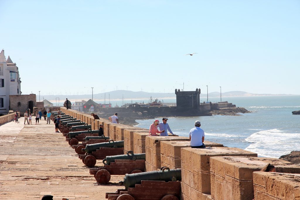 People at the beach in Essaouira, Morocco
