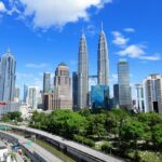 The skyline and roads of Kuala Lumpur, Malaysia.