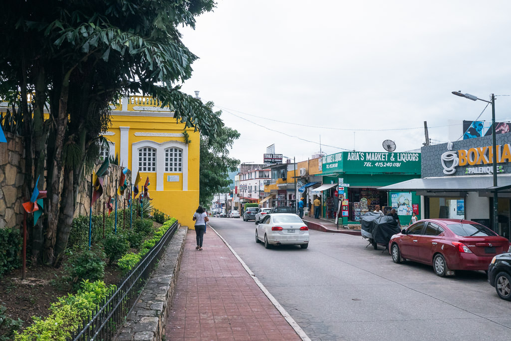 A road in Palenque, Chiapas, Mexico.