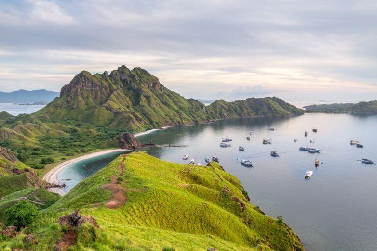 The cove at Padar Island, Komodo National Park in Flores, Indonesia.