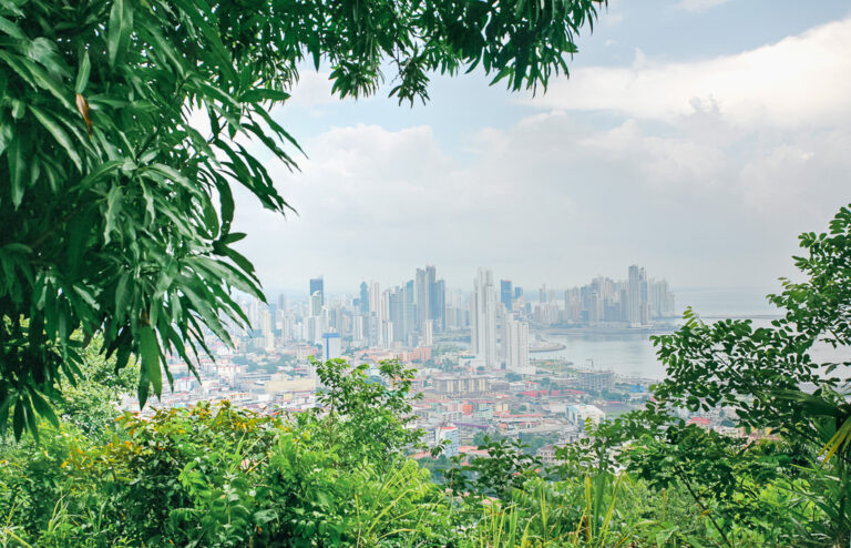 Panama City in the distance.