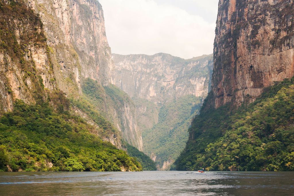 The Sumidero Canyon at Grijalva River.