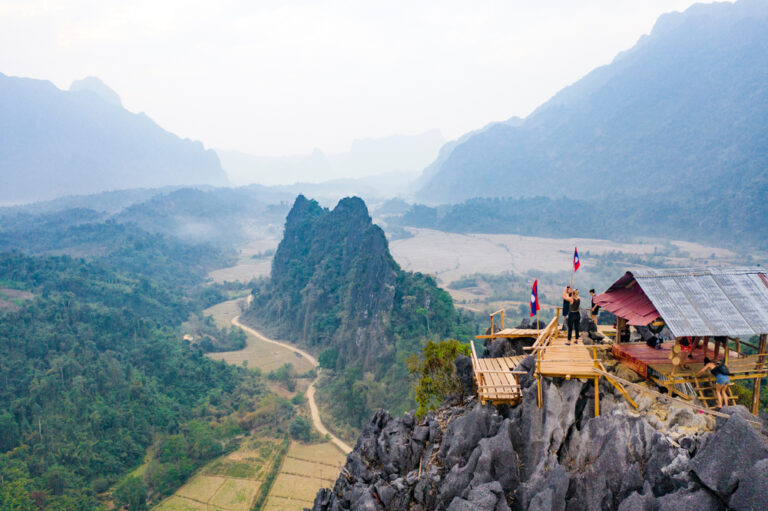 A view point in Vang Vieng, Laos.